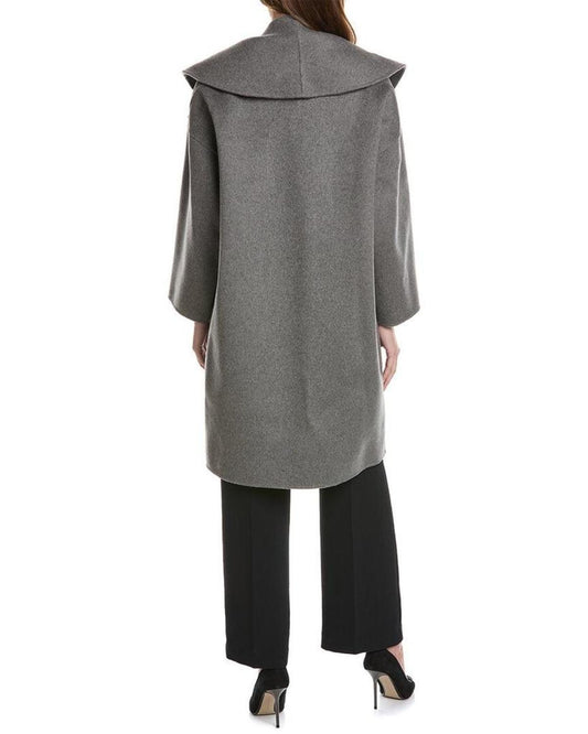 Michael Kors Collection Shawl Clutch Wool Coat