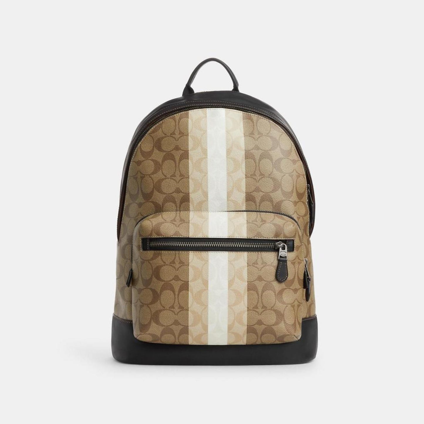 coach cream backpack Coach Outlet West Backpack In Blocked Signature Canvas With Varsity St