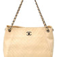 Chanel Beige Suede CC Chain Tote (Authentic Pre-Owned)