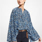 Floral Organic Silk Crepe De Chine Tunic