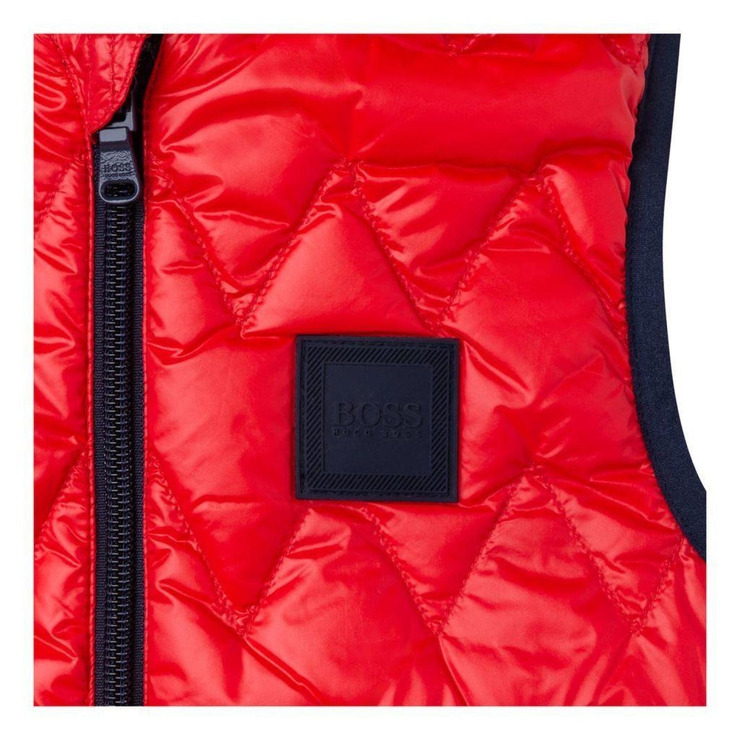 Reversible Red & Navy Sleeveless Jacket