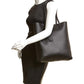 Saint Laurent North/South Medium Leather Shopper Tote