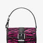 Colby Medium Zebra Print Calf Hair Shoulder Bag