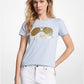 Metallic Logo Aviator Print Organic Cotton T-Shirt