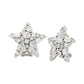 Silver-Tone Cubic Zirconia Star Statement Stud Earrings