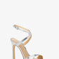 Amara Metallic Snake Embossed Leather Sandal