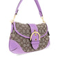 Coach Soho Monogram Print Buckled Shoulder Bag