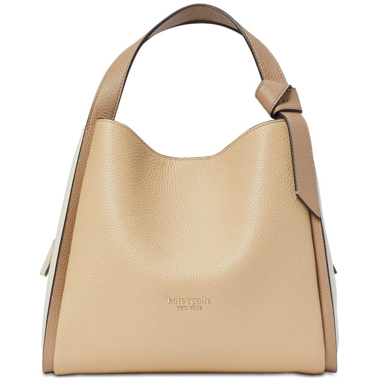 Knott Colorblocked Leather Medium Crossbody Tote