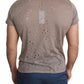 Guess  Cotton Stretch Logo Print Men Casual Perforated Men's T-shirt