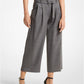 Striped Stretch Wool Cropped Trousers