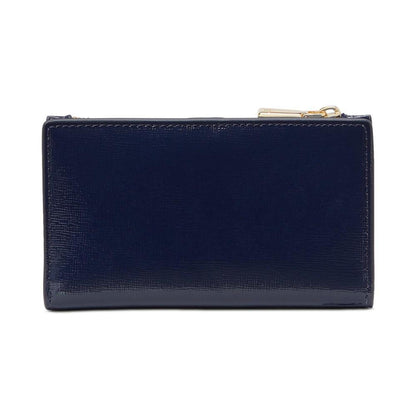 Dottie Bloom Flower Applique Saffiano Leather Small Slim Bifold Wallet