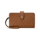 Logo-Debossed Leather Tech Wristlet