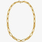 Precious Metal-Plated Brass Chain Link Necklace