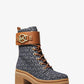 Rory Denim Logo Jacquard Combat Boot