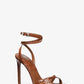 Chrissy Crocodile Embossed Leather Sandal