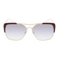 Rectangle-Frame Metal Sunglasses