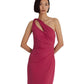 Jersey One-Shoulder Cocktail Dress