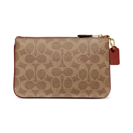 Signature Coated Canvas Small Zip-Top Wristlet