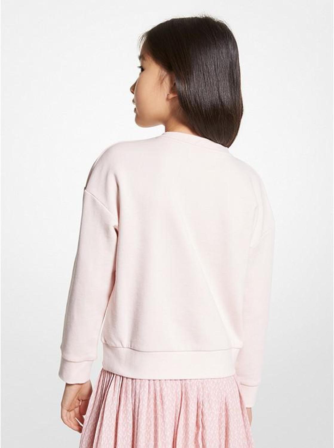 Studded Logo Cotton Sweatshirt