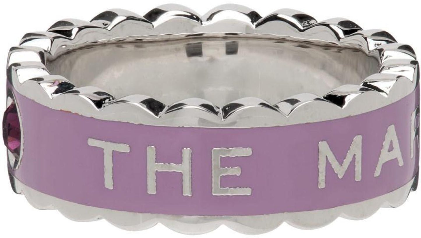 Silver & Purple 'The Scallop Medallion' Ring