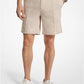 Pintucked Linen and Cotton Blend Shorts