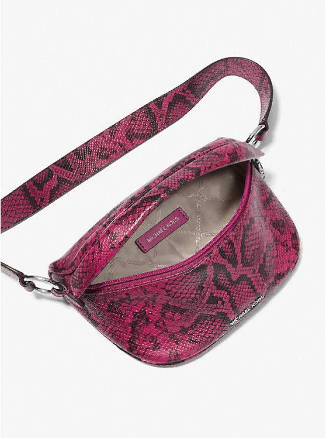 Slater Extra-Small Snake Embossed Leather Sling Pack