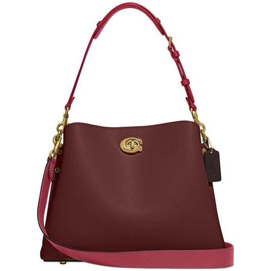 Pebble Leather Willow Shoulder Bag with Convertible Straps