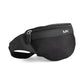 Men's Solid Nylon Belt Bag with Faux-Leather Trim