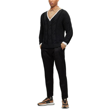 Men's Cotton-Blend V-Neck Sweater