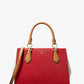 Marilyn Medium Color-Block Saffiano Leather Satchel