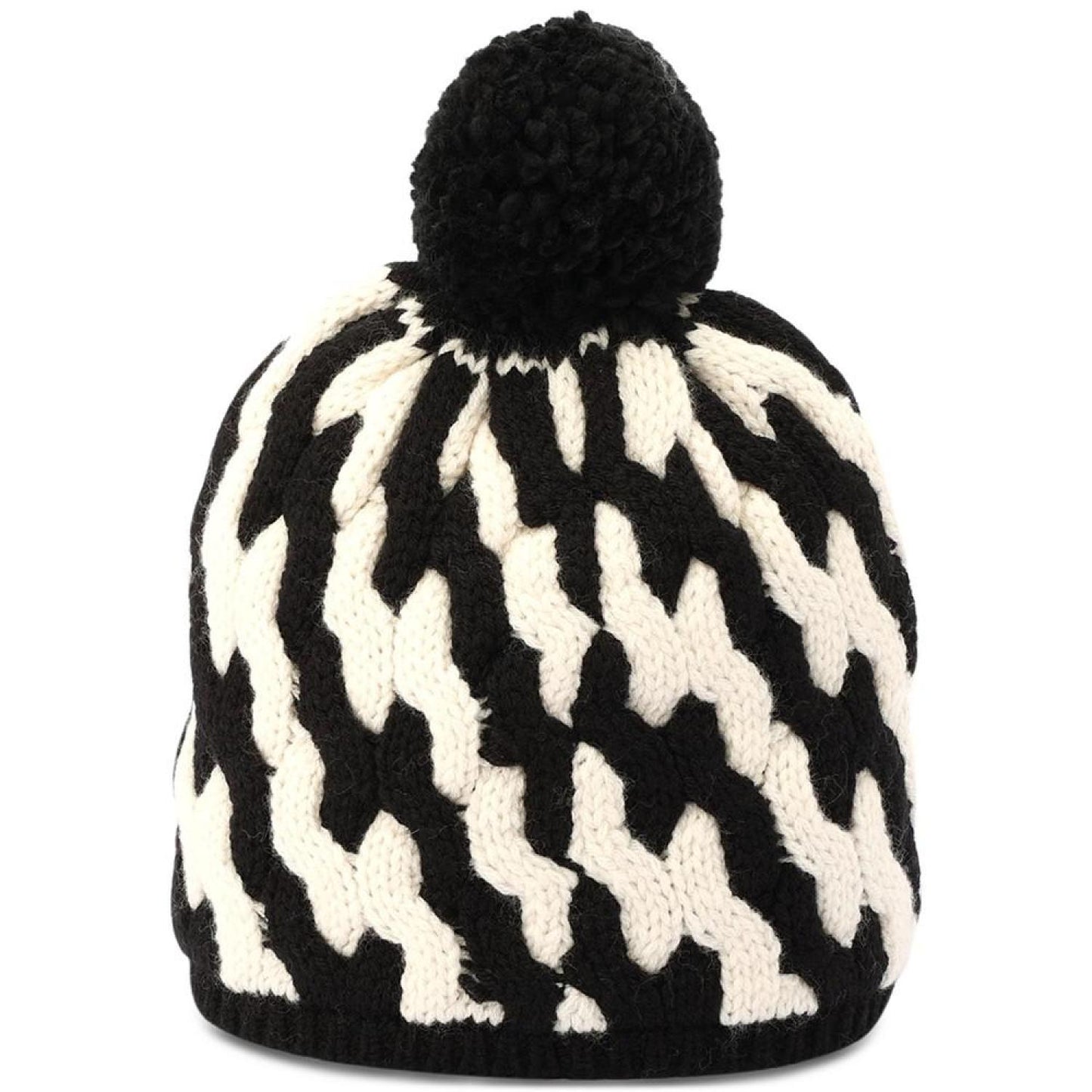 Women's Two-Tone Cable-Knit Beanie