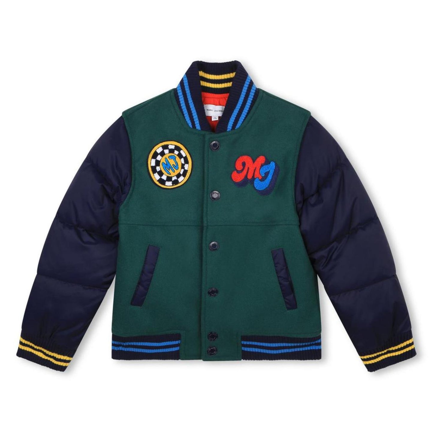 The Marc Jacobs Kids Panelled Patch Detailed Bomber Jacket