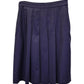 Weekend Max Mara Pleated Skirt in Navy Blue Virgin Wool