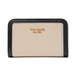 Morgan Colorblocked Saffiano Leather Compact Wallet