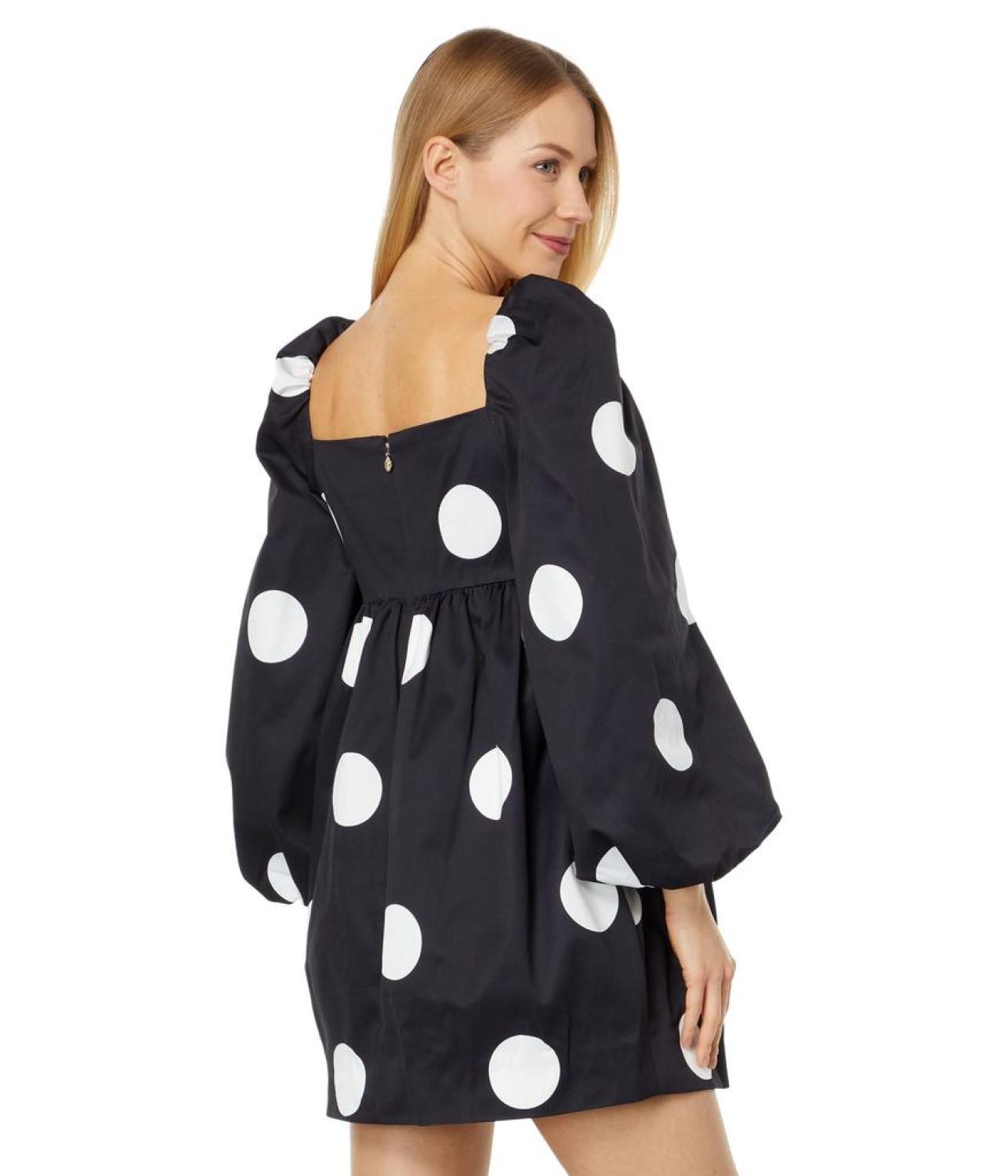 Giant Dot Faille Dress