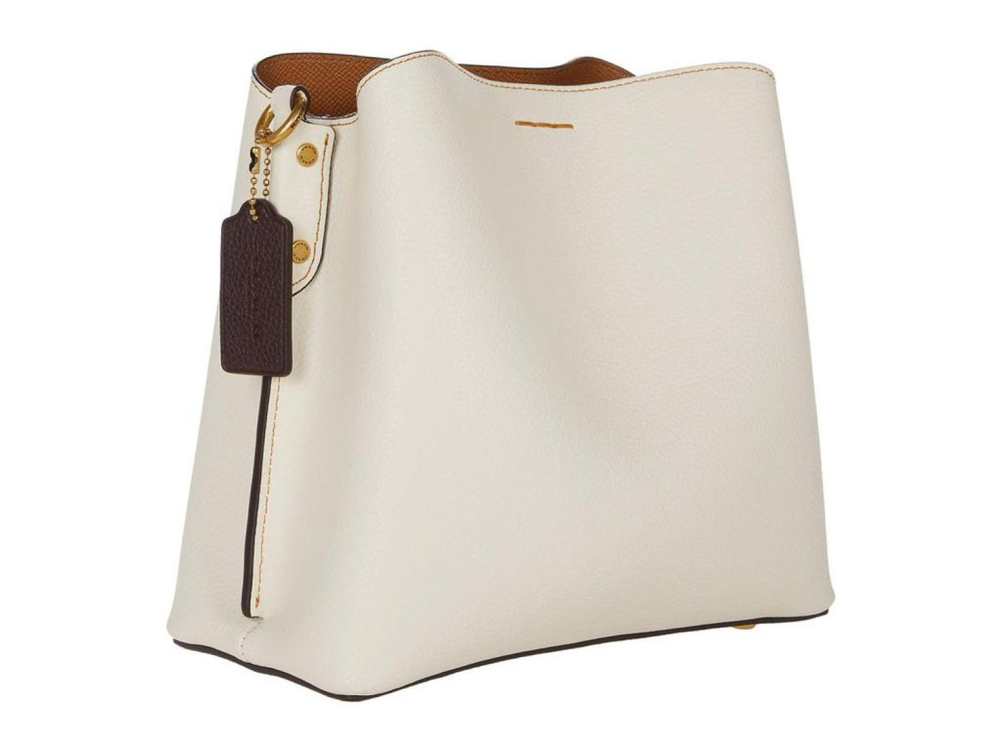 Color-Block Leather Willow Bucket 24