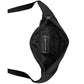 Men's Solid Nylon Belt Bag with Faux-Leather Trim