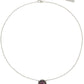 Silver & Purple 'The Marbled Medallion' Necklace