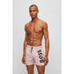 Quick-dry swim shorts with large logo print