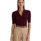 Rib-Knit Cotton-Blend Polo Sweater