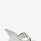 Nadina Metallic Snake Embossed Leather Mule