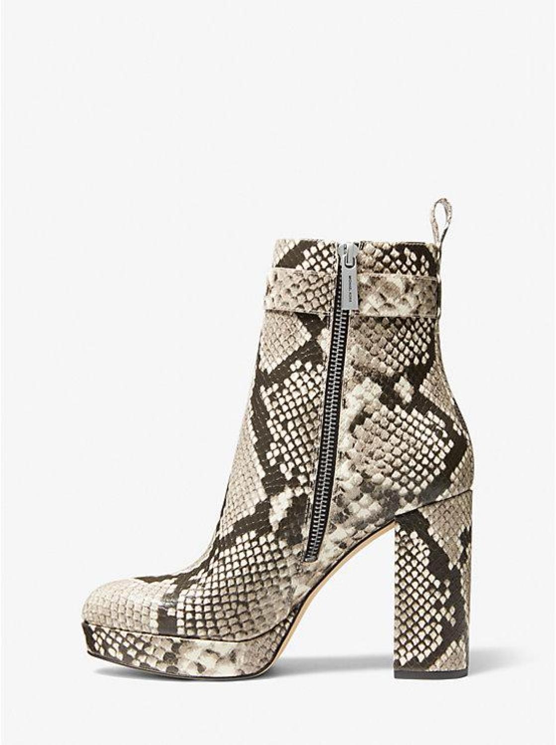 Parker Snake Embossed Faux Leather Platform Boot