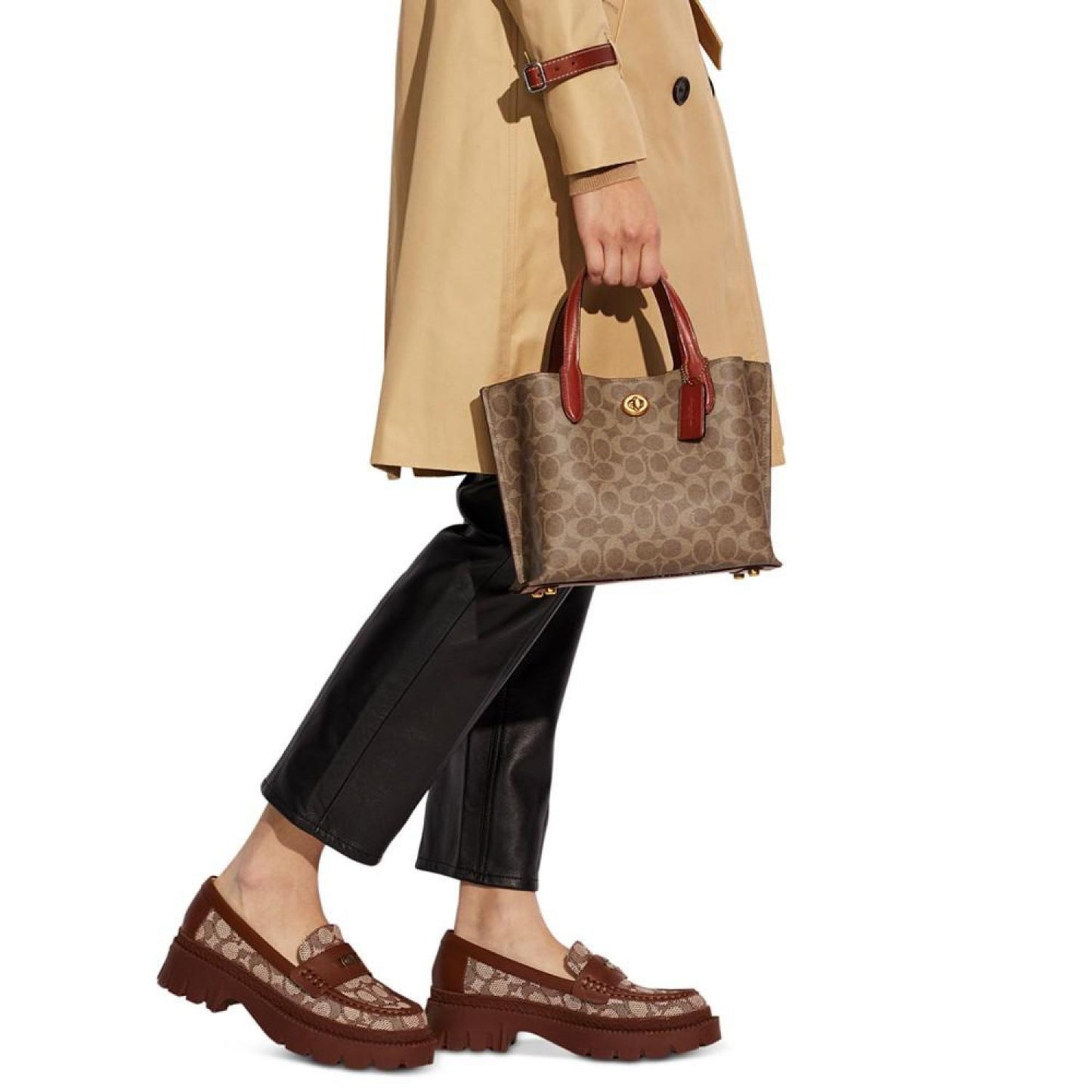 Signature Coated Canvas Willow Tote 24 with Convertible Straps