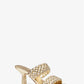 Amelia Metallic Braided Faux Leather Mule
