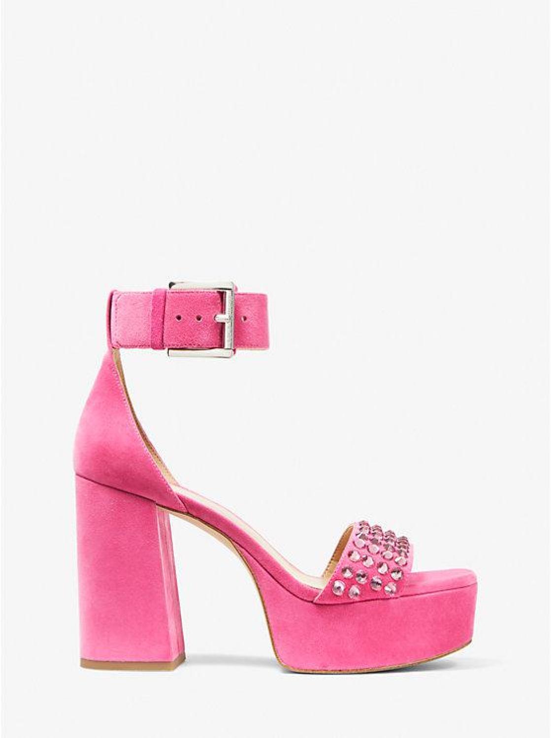 Tara Embellished Suede Platform Sandal