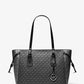 Voyager Medium Two-Tone Metallic Logo Tote Bag