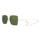 Square-Frame Metal Sunglasses