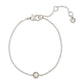 Gold-Tone Solitaire Imitation Pearl Link Bracelet