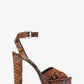 Cannon Python Embossed Leather Platform Sandal