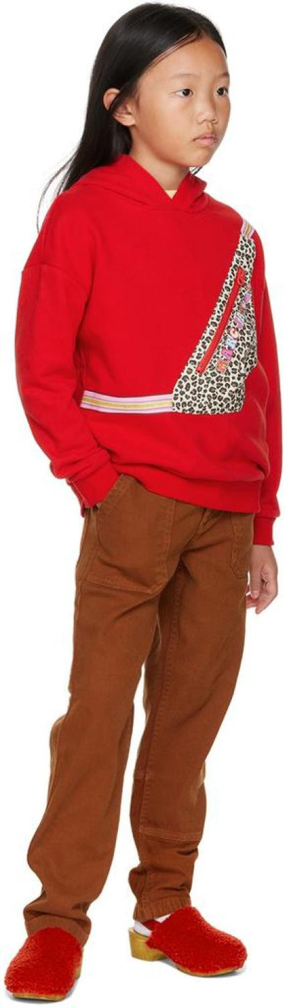 Kids Red Urban Jungle Fanny Pack Hoodie